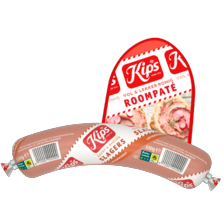 Kips slagers leverworst
of originele leverworst
worst à 230/330 gram,
magere crème paté
of roompaté bakje à 125 gram
of kleintje